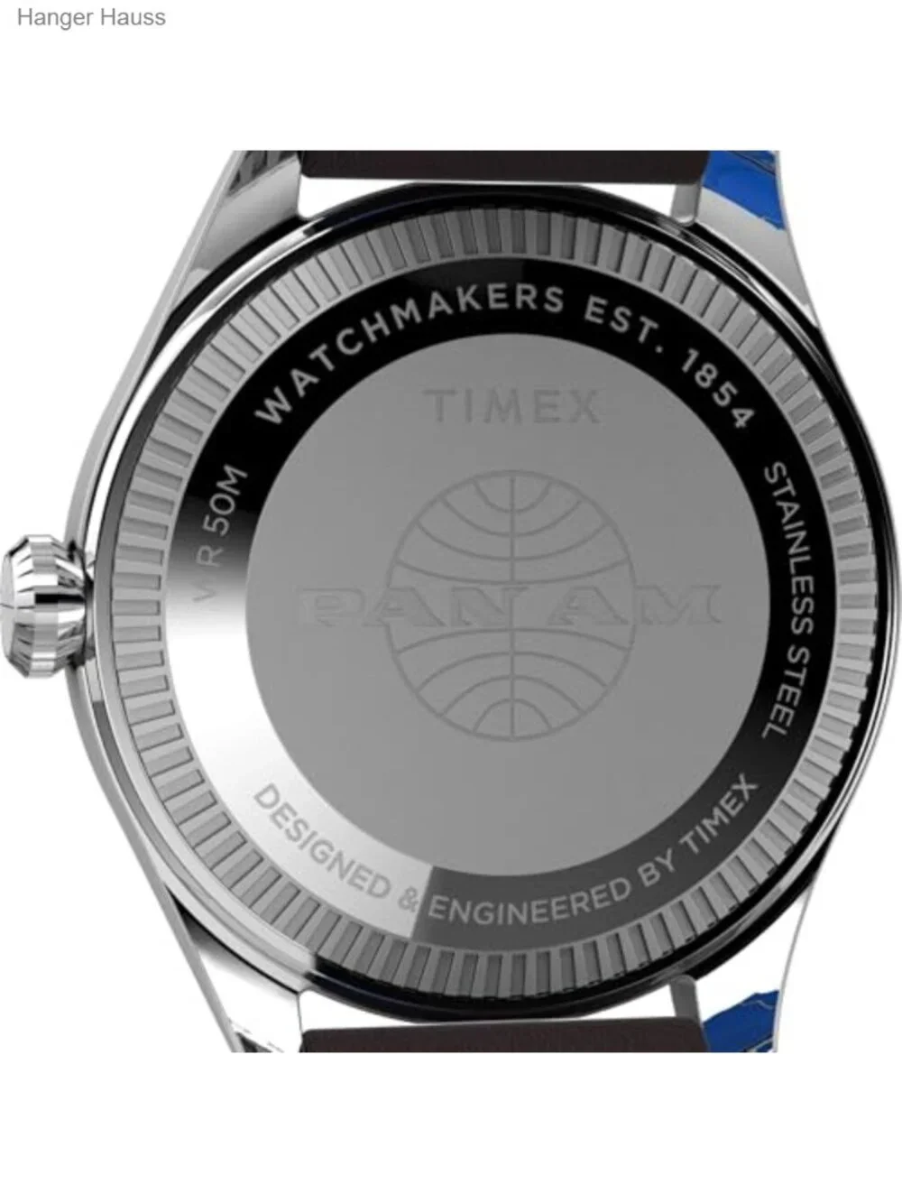 Men's Chronograph Watch with Leather Strap, Mineral Glass Lens, Water Resistant